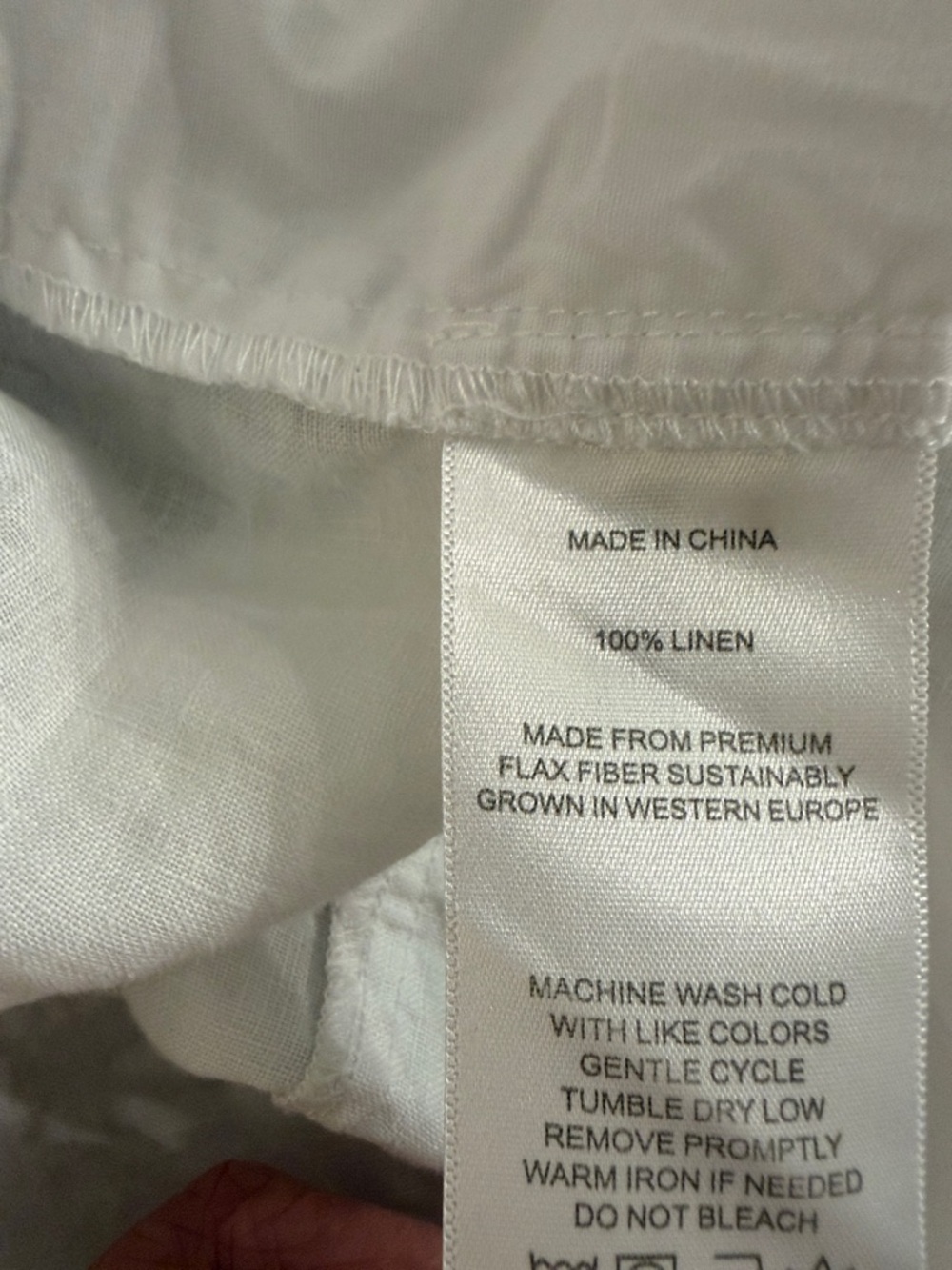 Quince White Sleeveless Pintuck Button Linen Dress size Large never worn - Picture 5 of 6